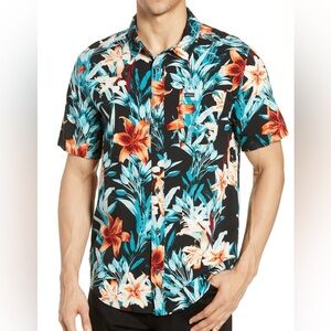 RVCA Montague Floral Shirt Men’s XXL Short Sleeve Button Up Casual Surf Skate